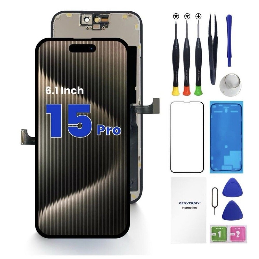 iPhone 15 PRO Screen Replacement 6.1” 3D Touch LCD Display Full HD Repair kit